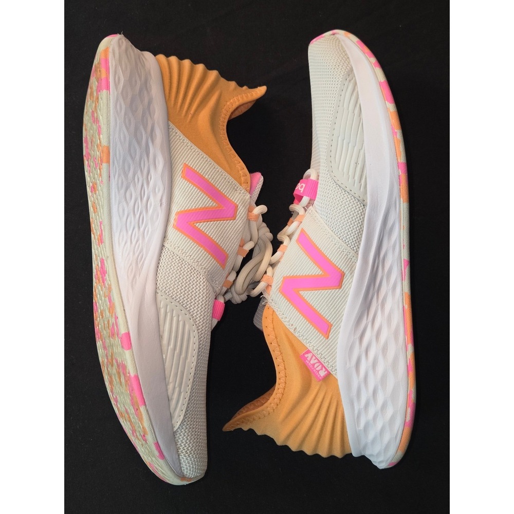 New Balance Fresh Foam Roav Men's Size 6 White Orange Pink Running Shoes GEROVNV
